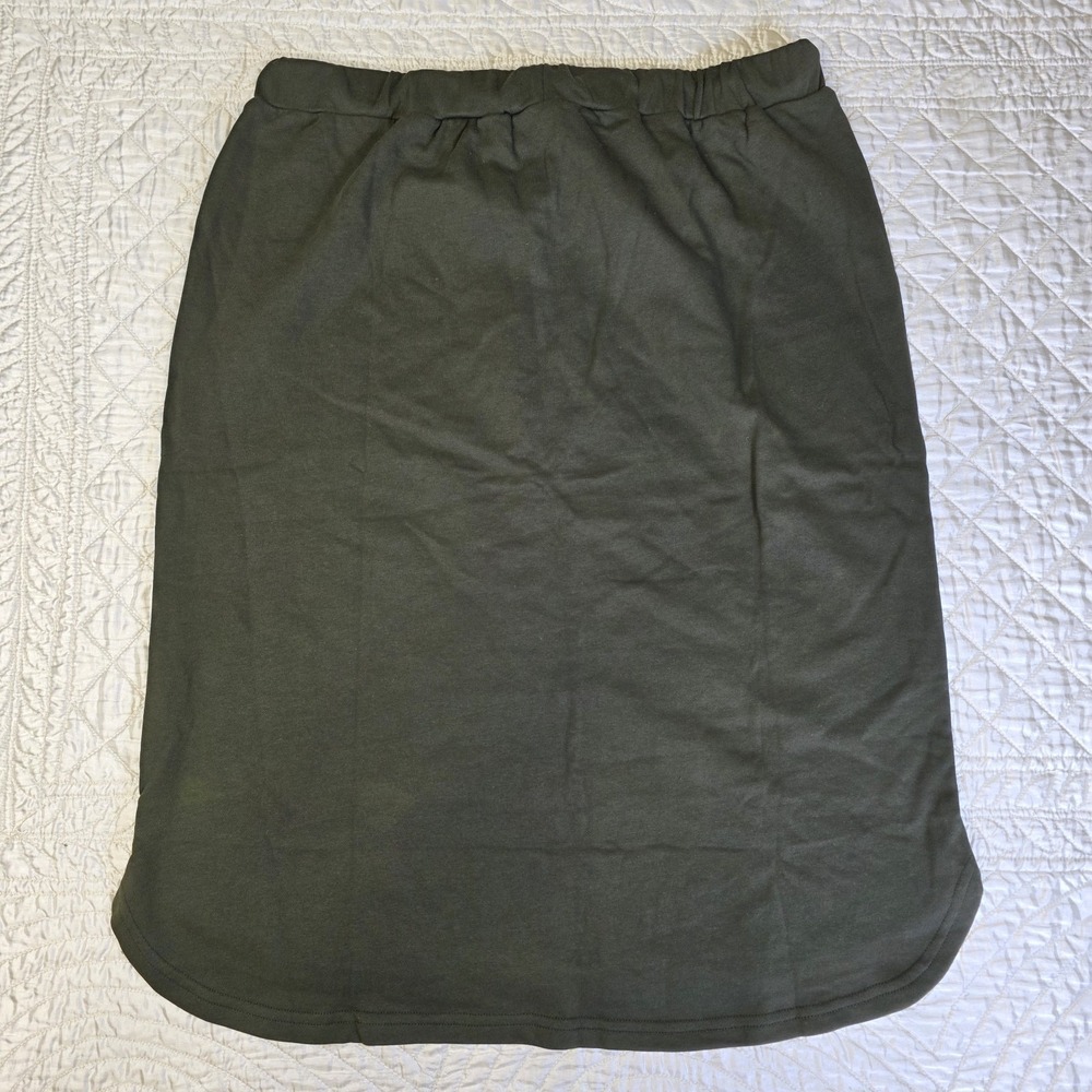 Tickled Teal Womens Large Skirt Olive Green Cabincore Boho Drawstring READ